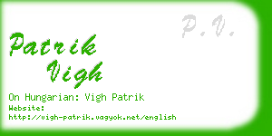 patrik vigh business card